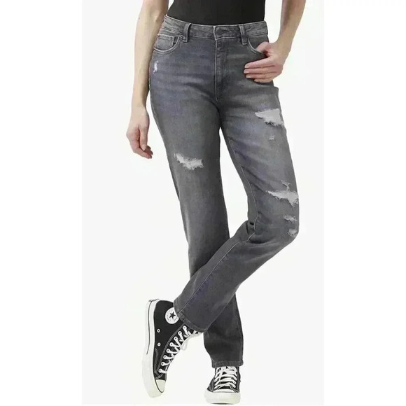Buffalo David Bitton Jayden Jeans Women’s 28 Gray High Rise Straight Stretch $99 - Picture 5 of 6